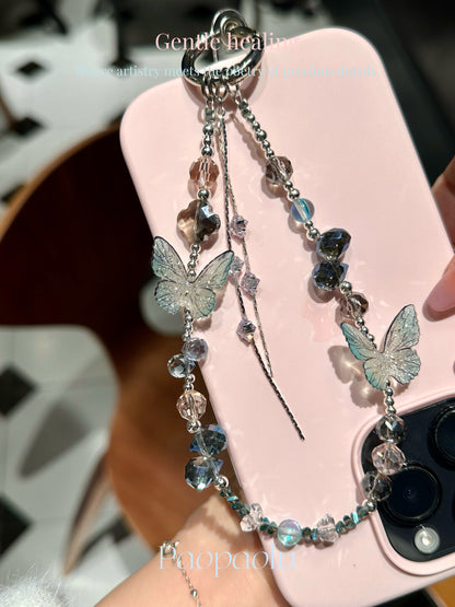Starlight Butterfly Beaded Phone Charm