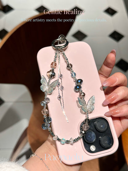 Starlight Butterfly Beaded Phone Charm