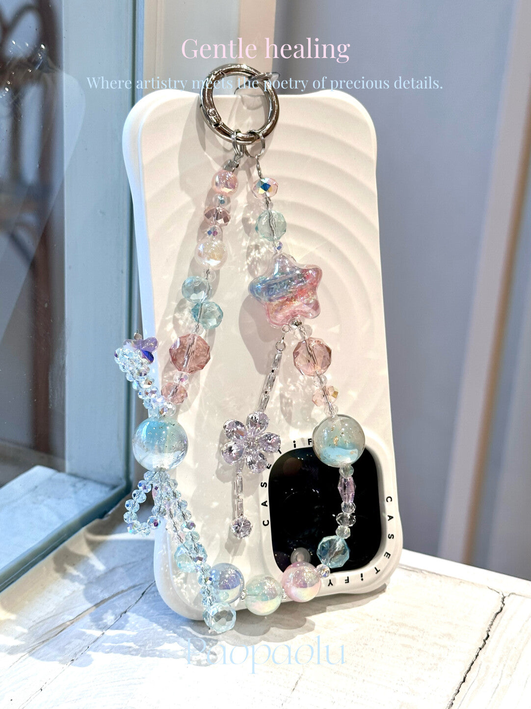Starlit Candy Beaded Phone Charm