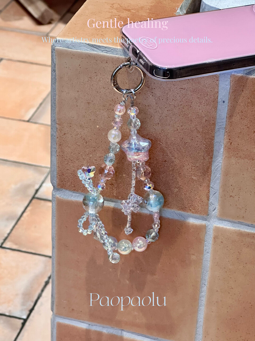Starlit Candy Beaded Phone Charm