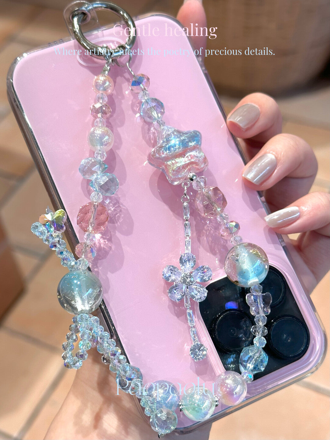 Starlit Candy Beaded Phone Charm