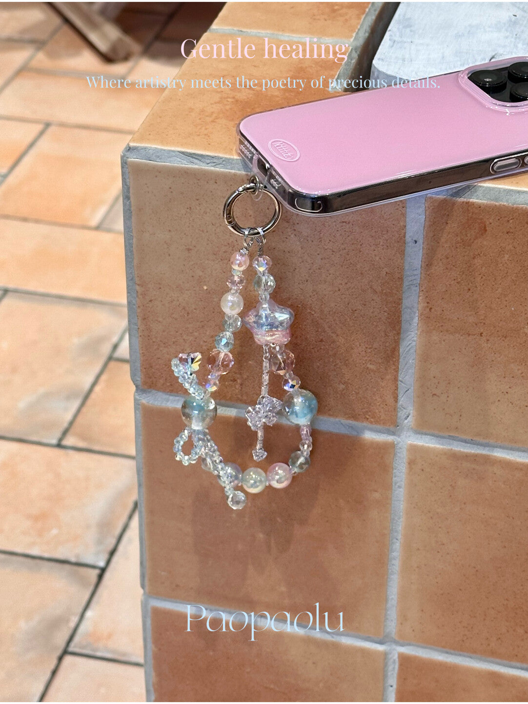 Starlit Candy Beaded Phone Charm