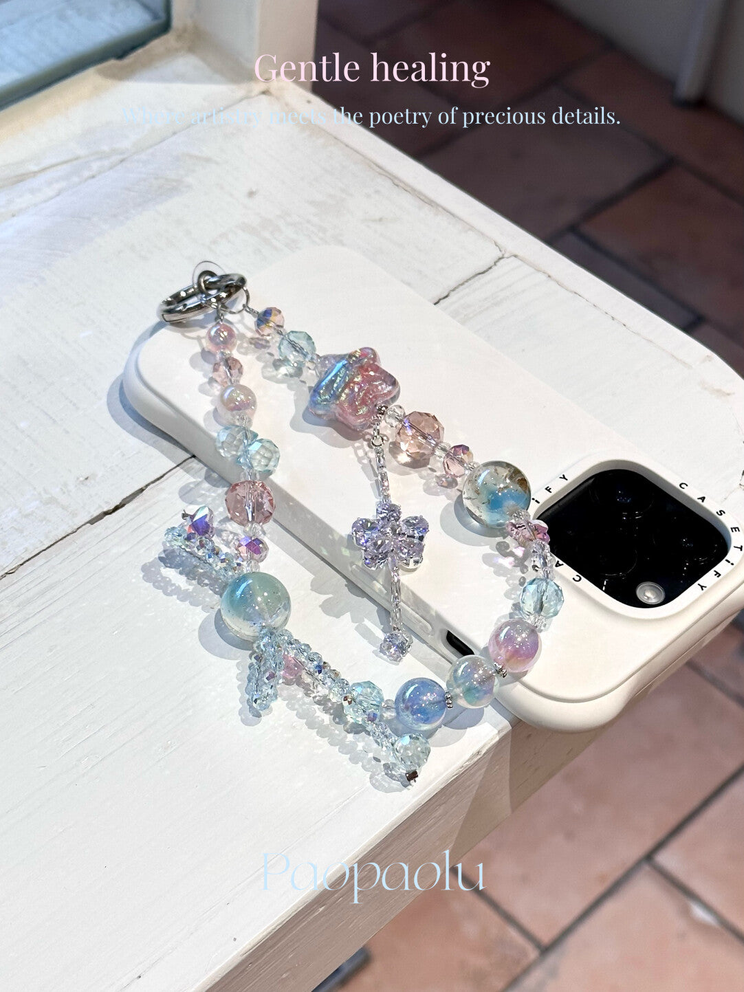 Starlit Candy Beaded Phone Charm
