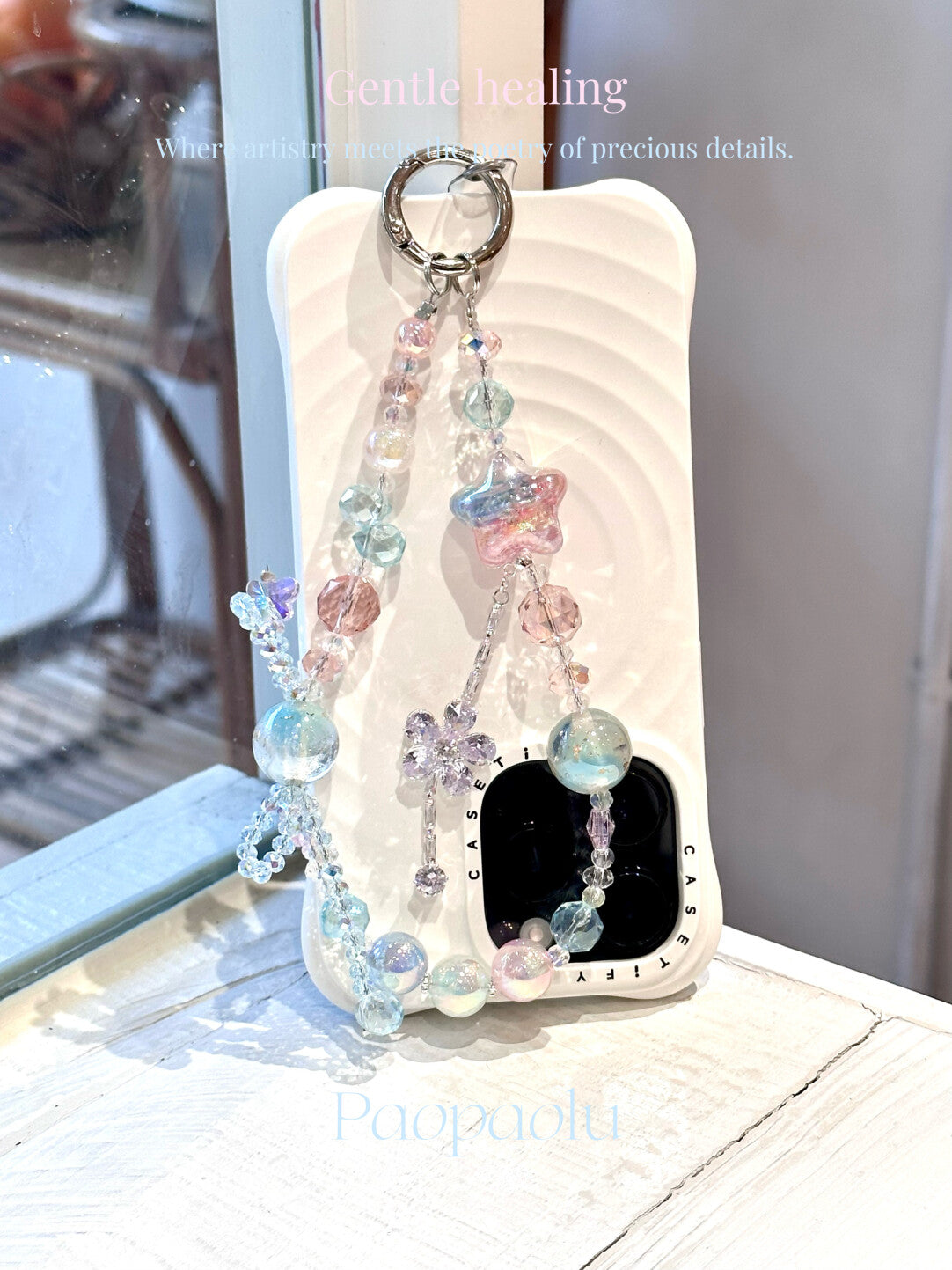 Starlit Candy Beaded Phone Charm