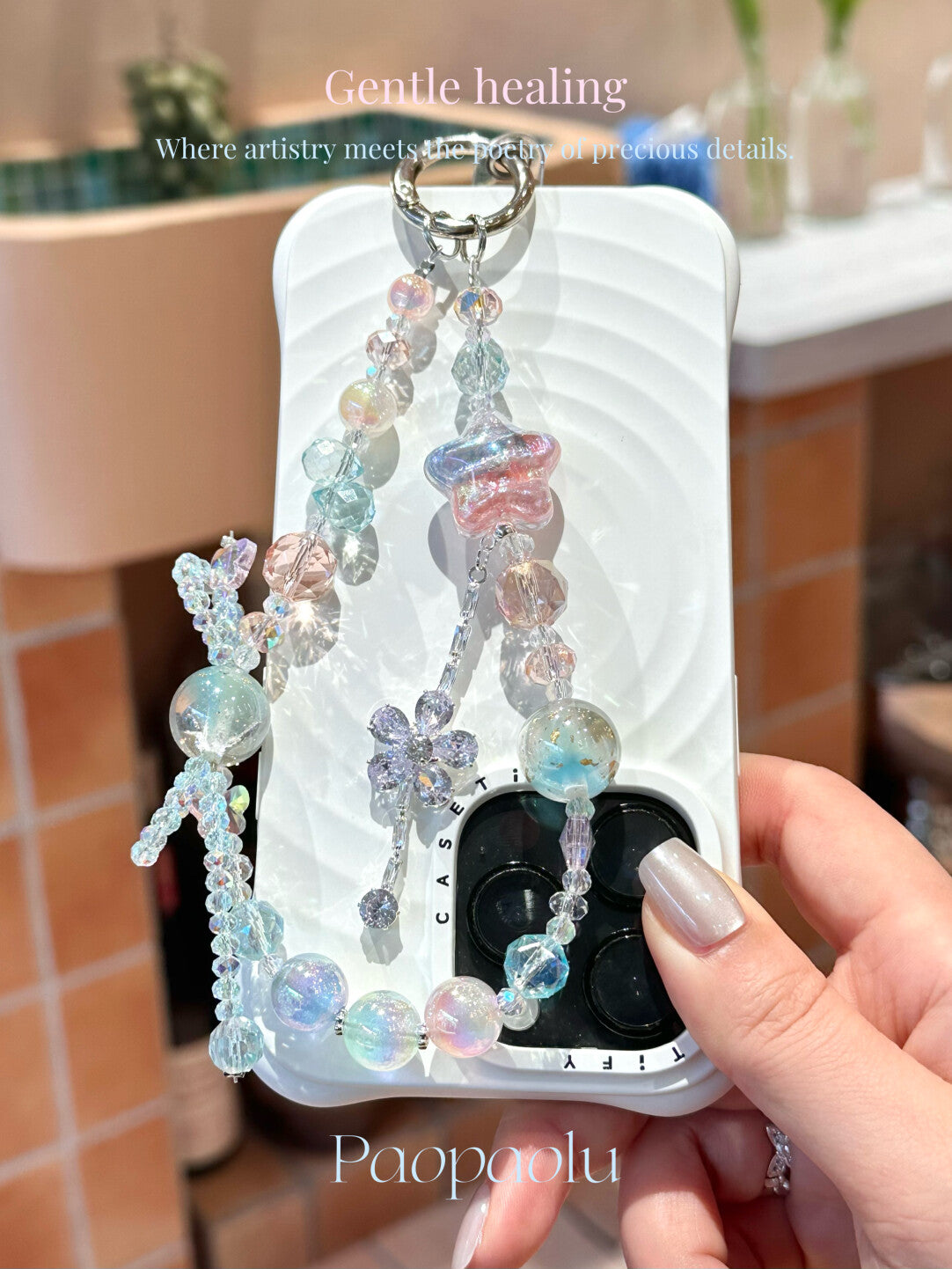 Starlit Candy Beaded Phone Charm
