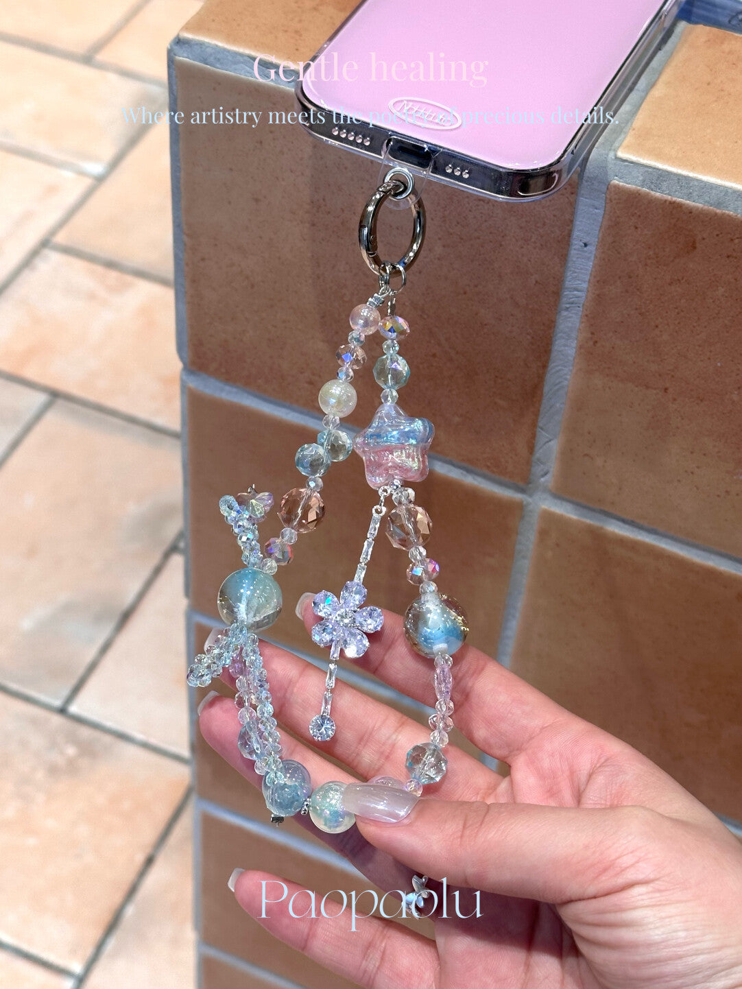 Starlit Candy Beaded Phone Charm