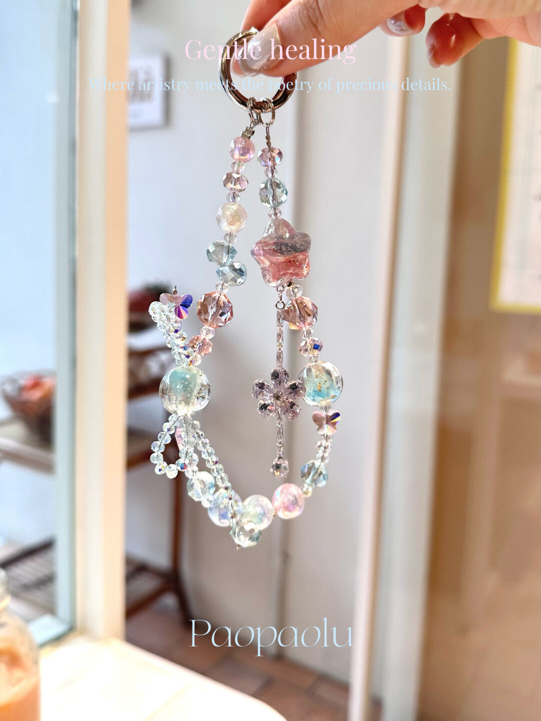 Starlit Candy Beaded Phone Charm