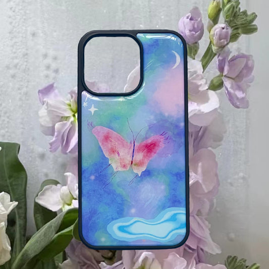 Starry Sky Butterfly Printed Phone Case