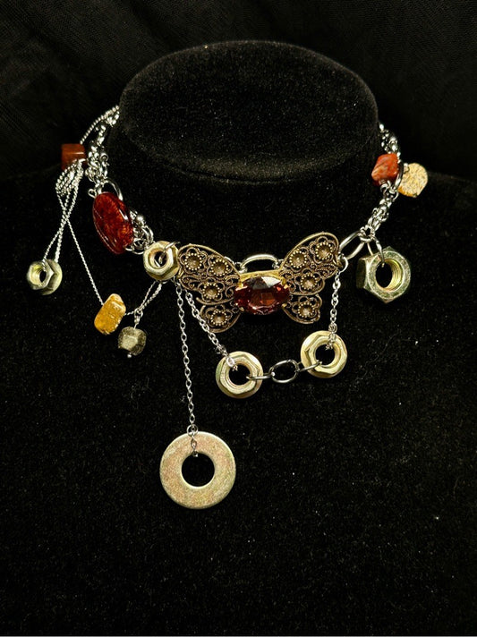Steampunk Butterfly Necklace