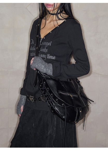 Strap Tassel Punk Biker Bag | Bag | Three Fleas