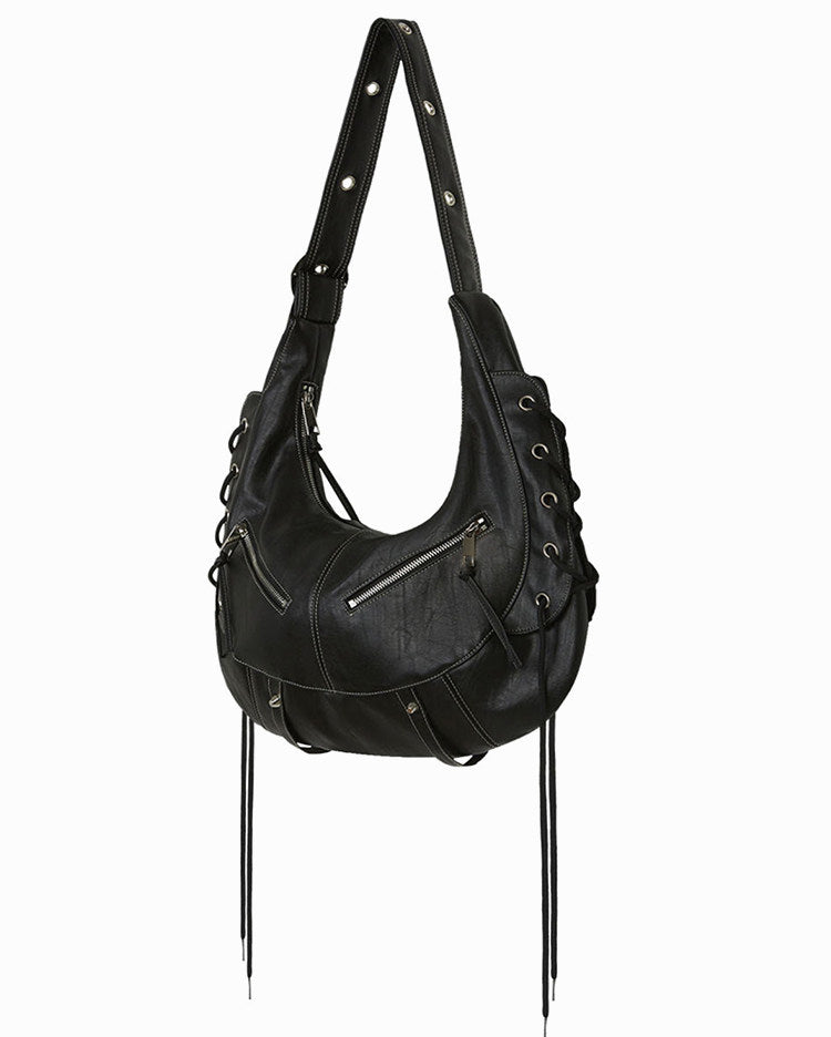 Strap Tassel Punk Biker Bag | Bag | Three Fleas