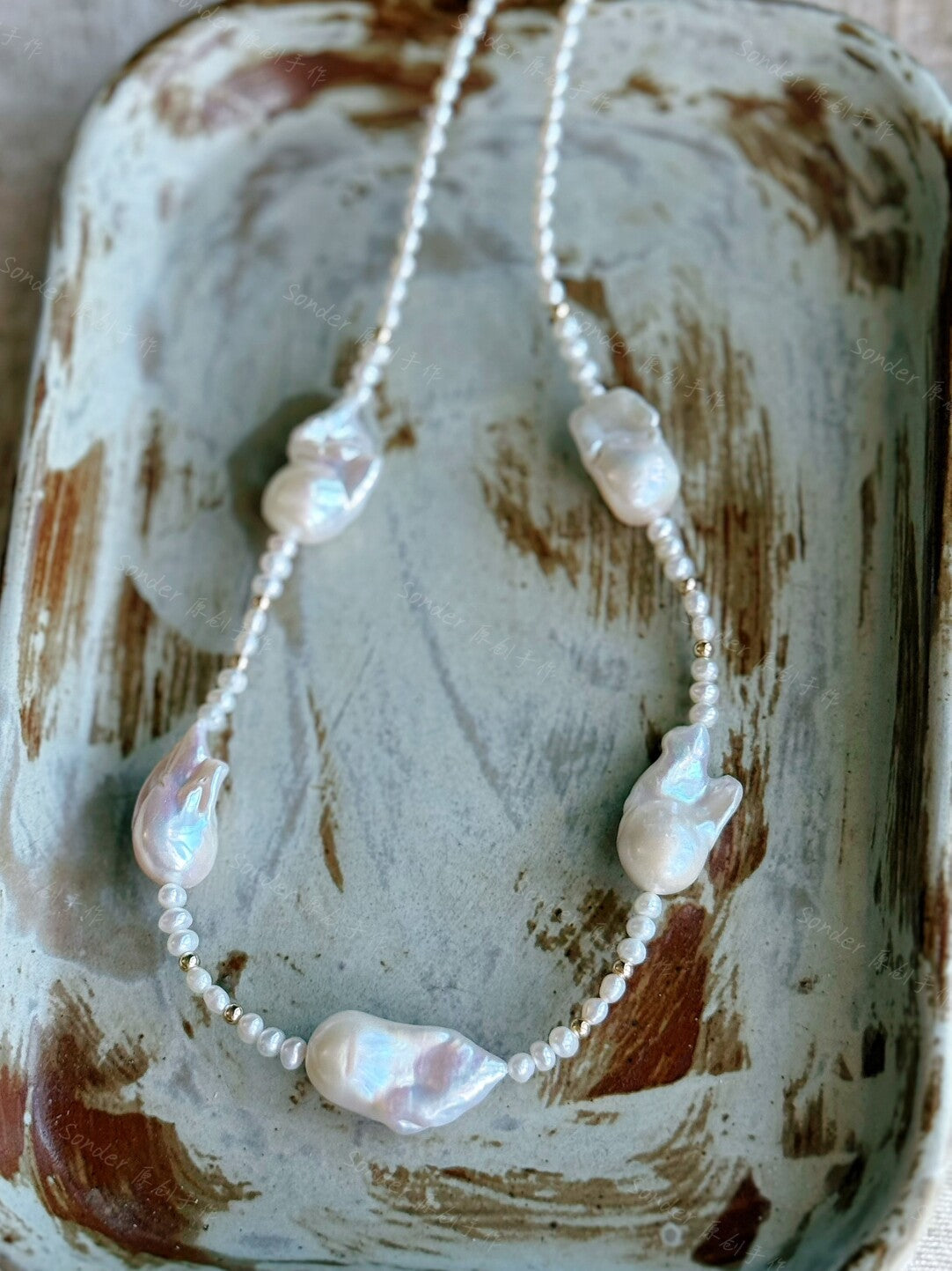 Stream Baroque Pearl Necklace