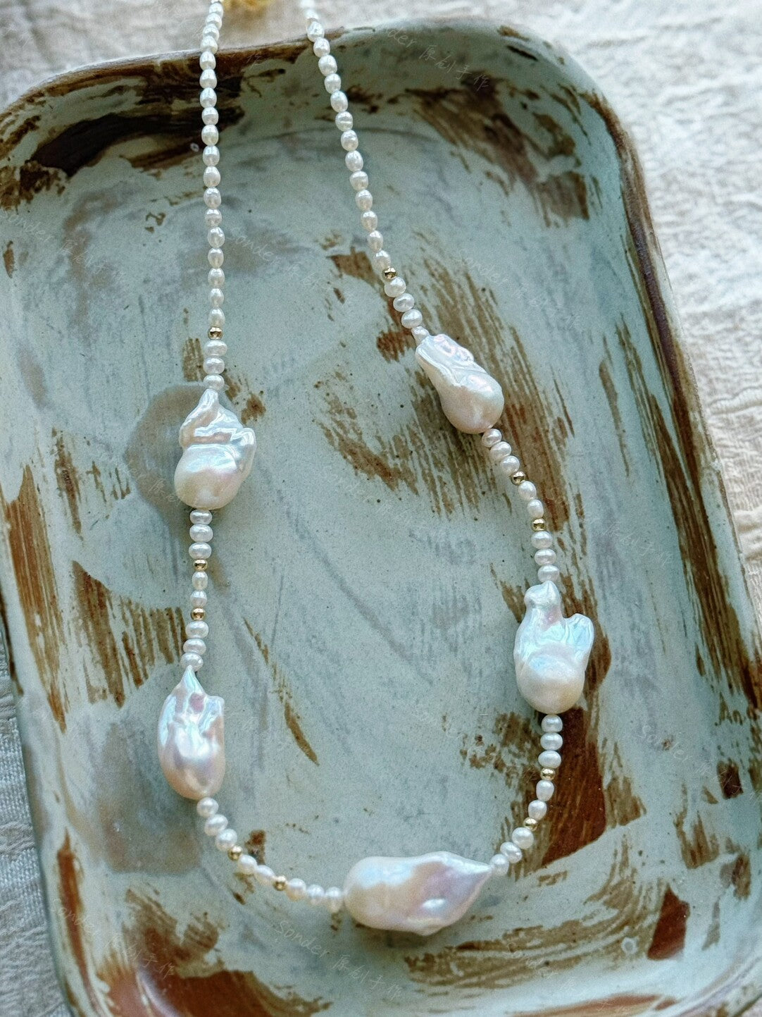 Stream Baroque Pearl Necklace