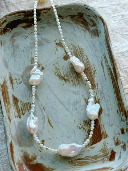 Stream Baroque Pearl Necklace