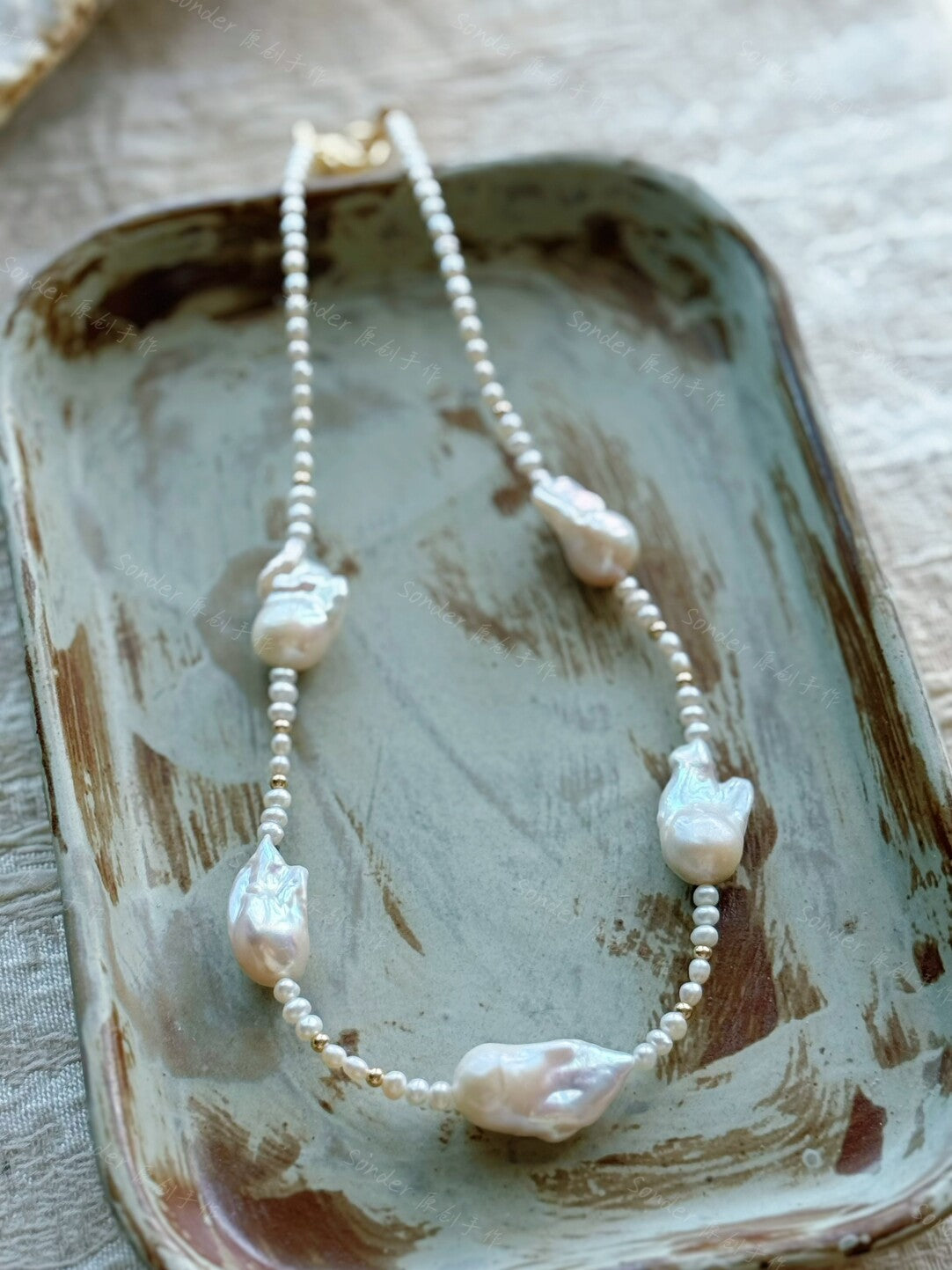 Stream Baroque Pearl Necklace