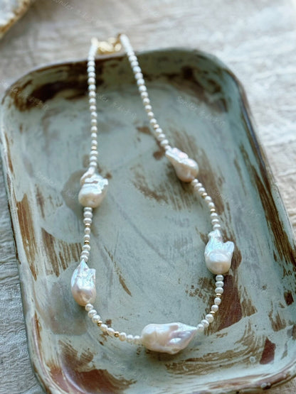 Stream Baroque Pearl Necklace