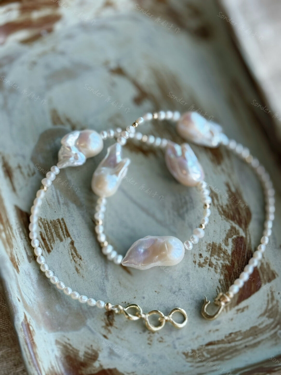 Stream Baroque Pearl Necklace