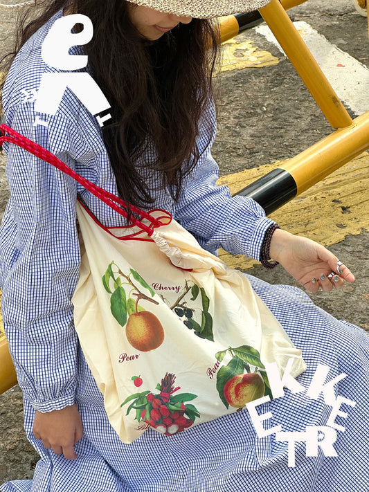 Summer Fruits Printed Eco-Friendly Reusable Shoulder Bag