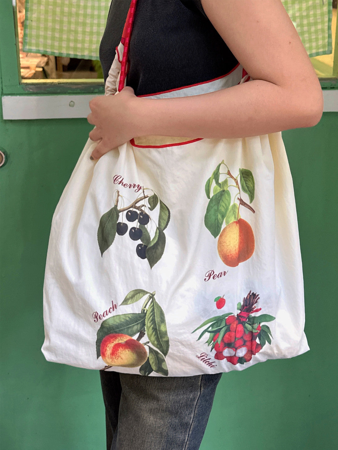 Summer Fruits Printed Eco-Friendly Reusable Shoulder Bag