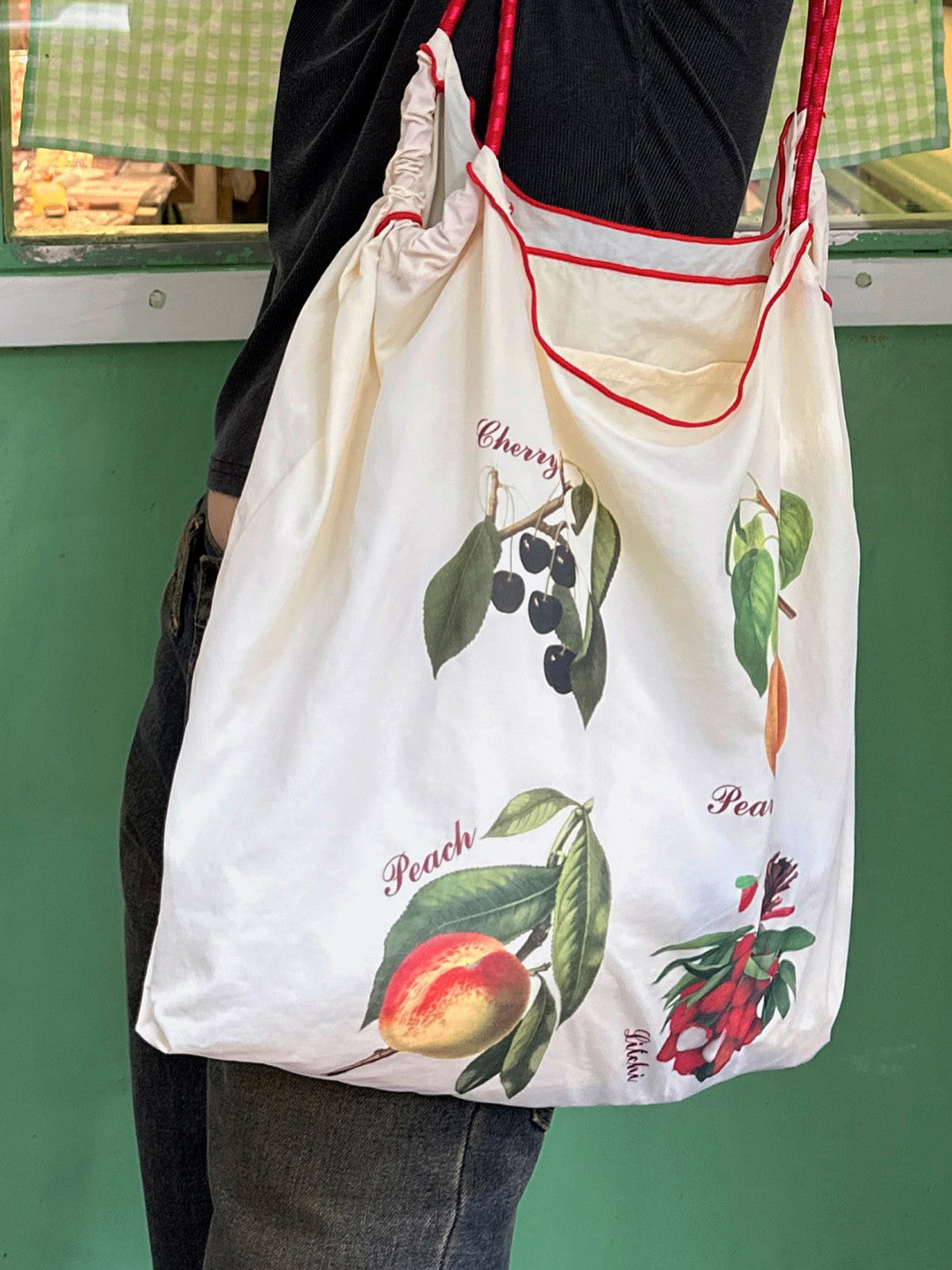 Summer Fruits Printed Eco-Friendly Reusable Shoulder Bag
