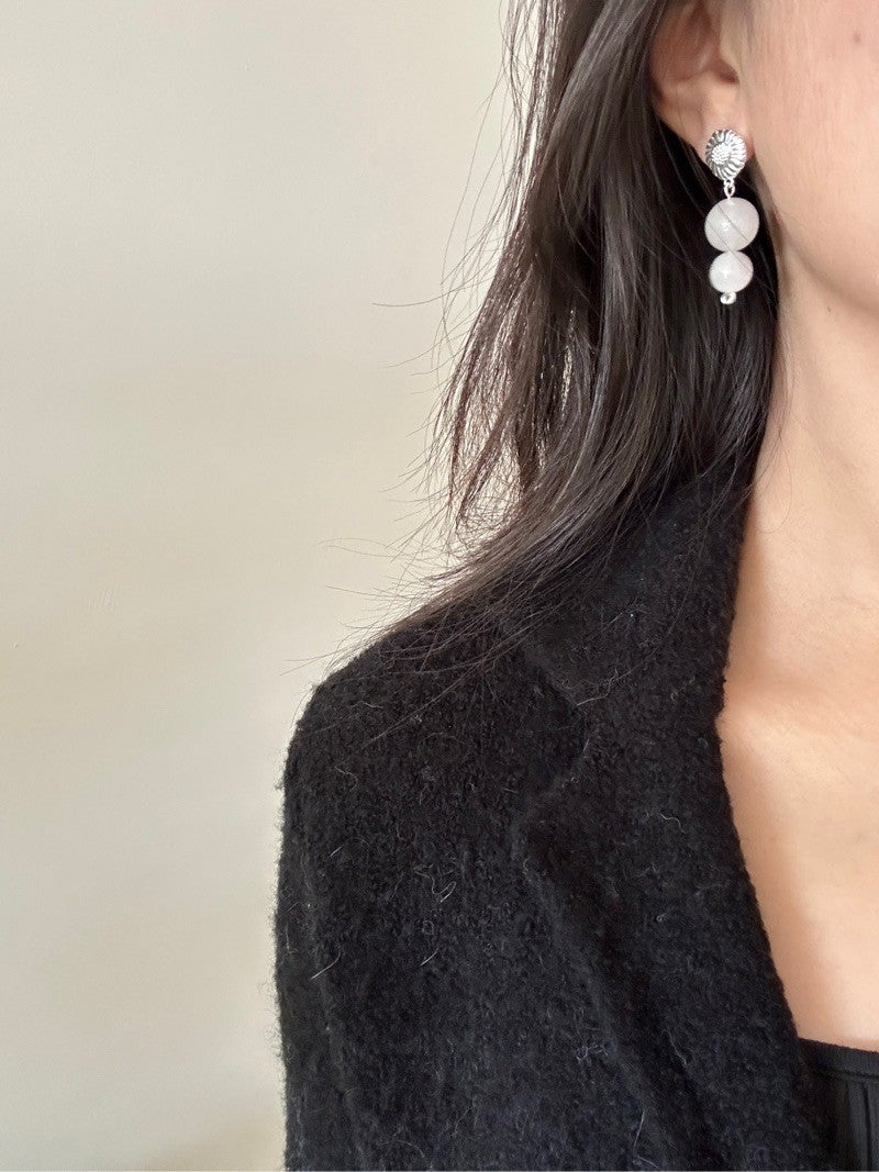 Sunflower Jade Drop Earrings