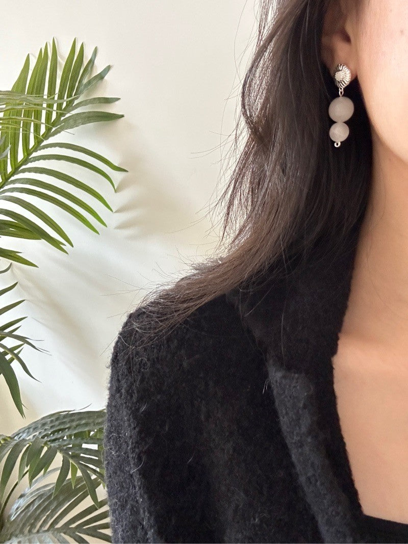 Sunflower Jade Drop Earrings