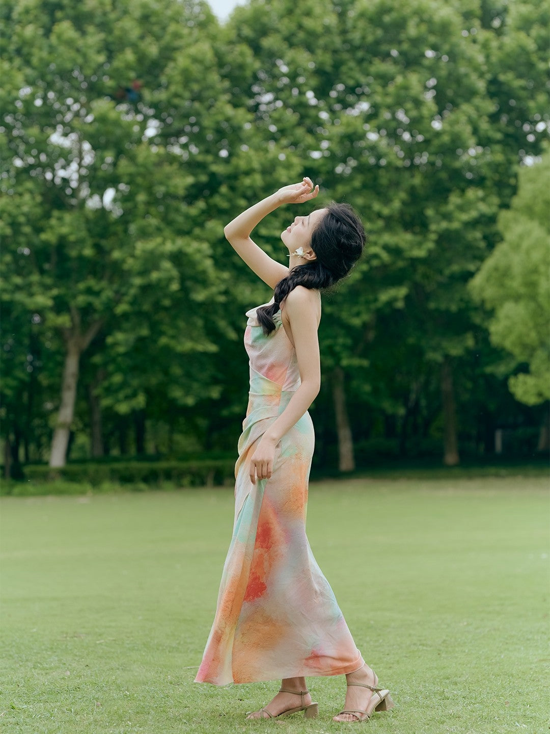 Sunrise Backless Maxi Dress