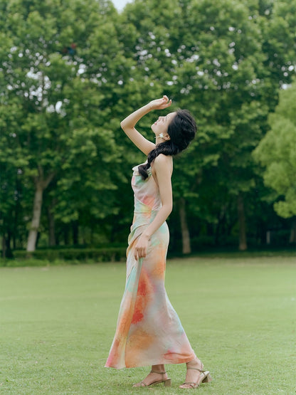 Sunrise Backless Maxi Dress