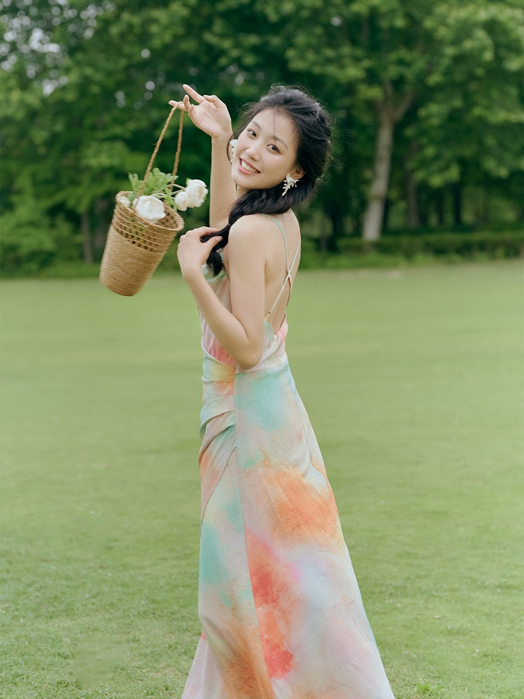 Sunrise Backless Maxi Dress