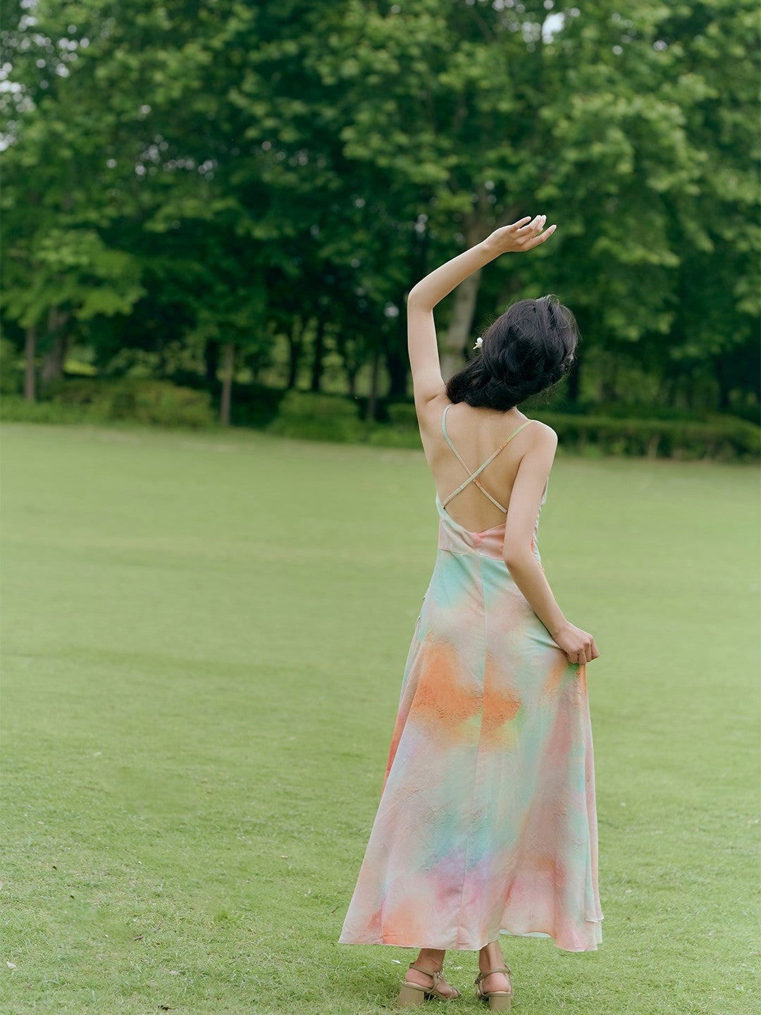 Sunrise Backless Maxi Dress