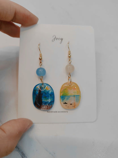 Sunrise Impression Handmade Shrink Plastic Studs