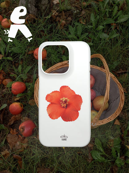 Sunset Hibiscus: Korean Minimalist Aesthetic Case