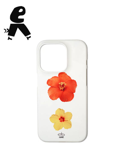 Sunset Hibiscus: Korean Minimalist Aesthetic Case