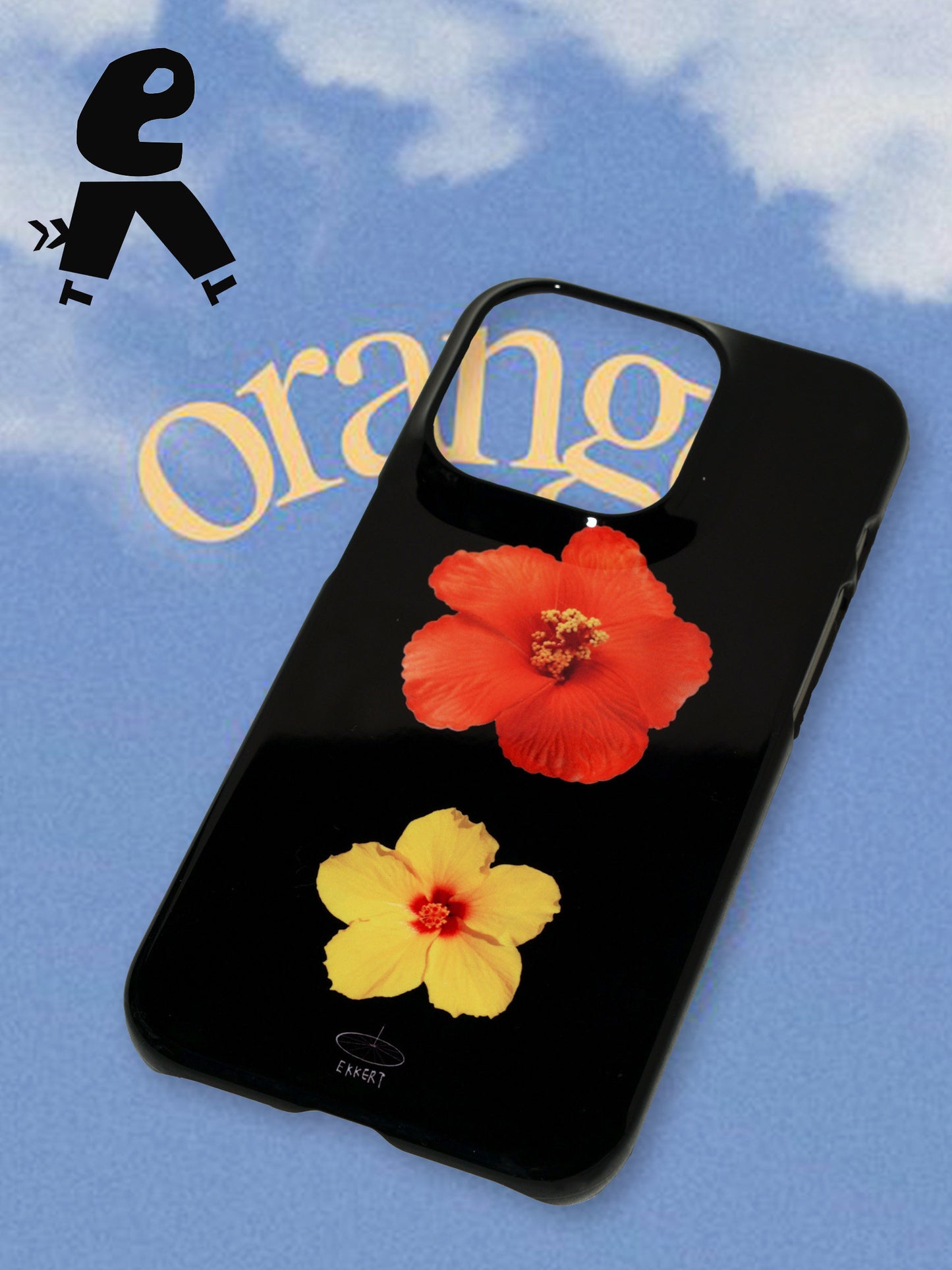 Sunset Hibiscus: Korean Minimalist Aesthetic Case