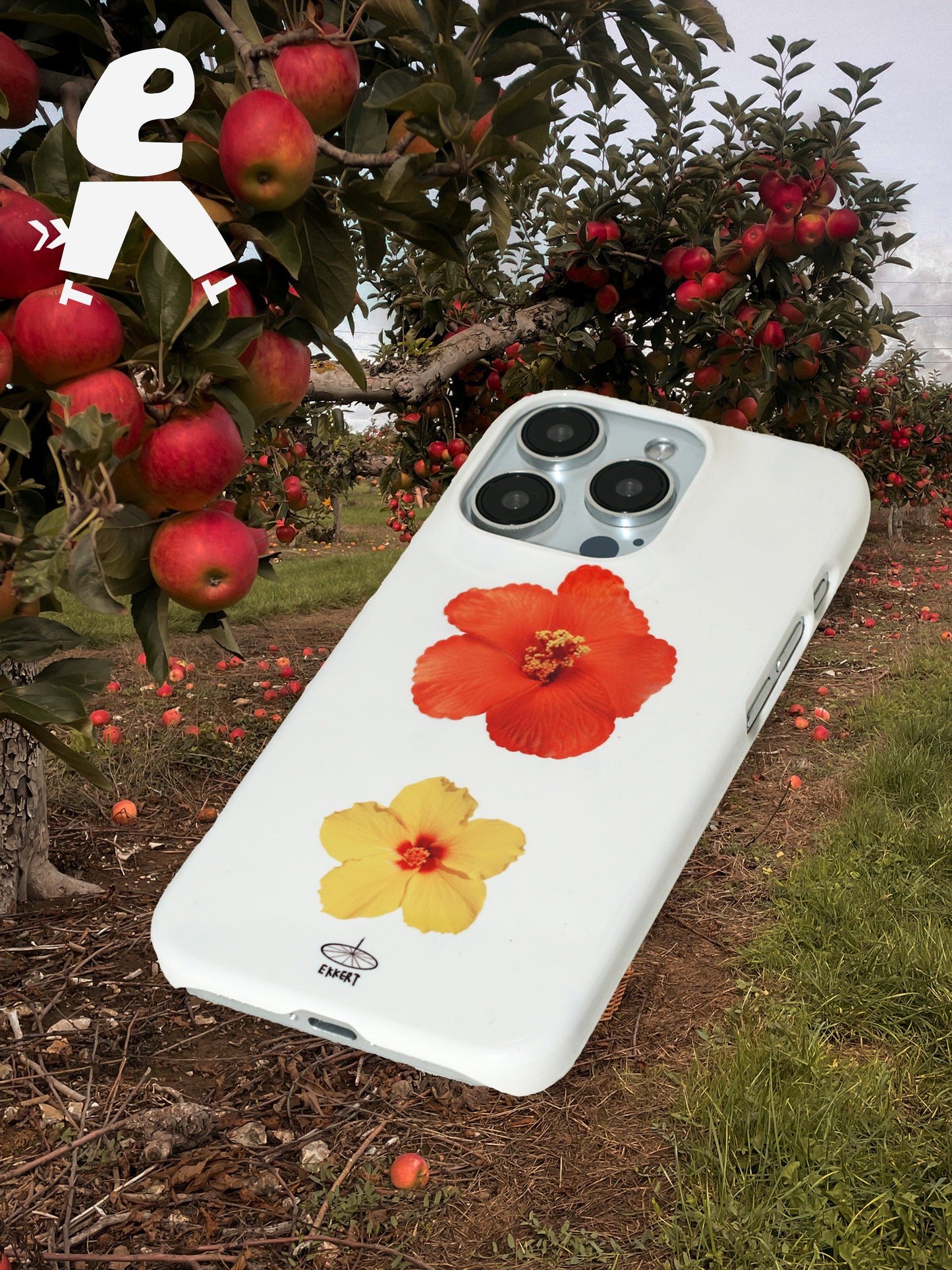 Sunset Hibiscus: Korean Minimalist Aesthetic Case