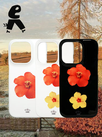 Sunset Hibiscus: Korean Minimalist Aesthetic Case