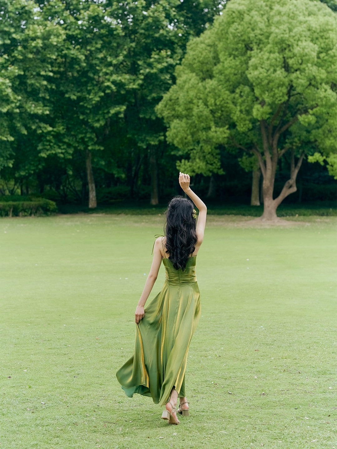 Sunset Tie-Strap Maxi Dress
