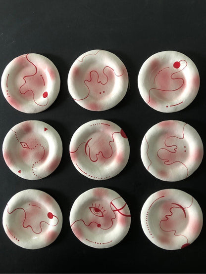 Surreal Mushroom Incense Holder | Plate/Vases Set | Three Fleas