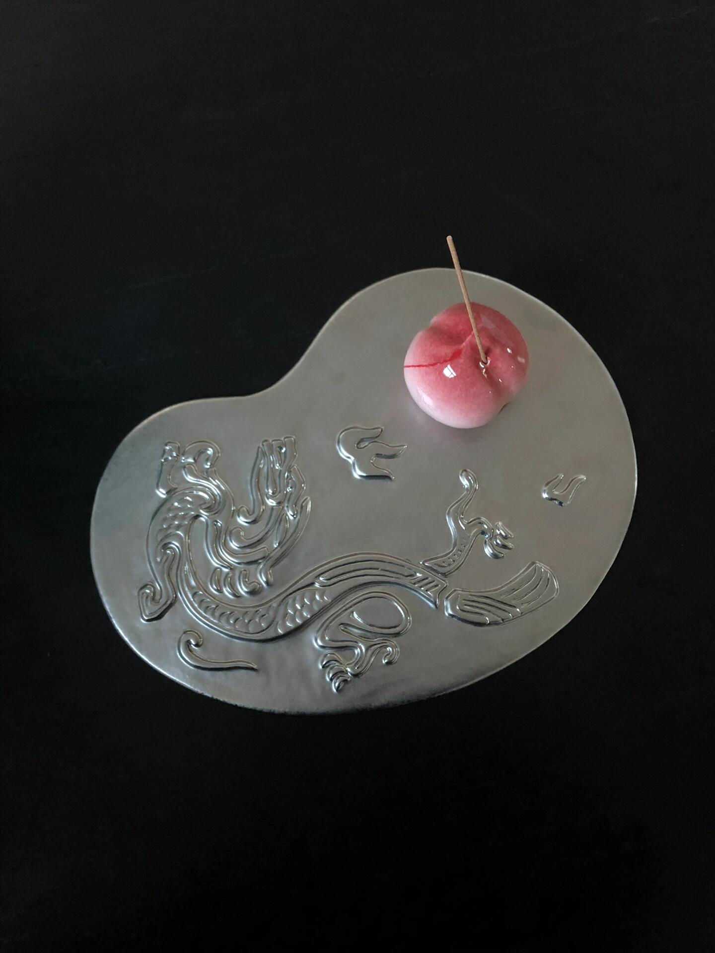 Surreal Peach Incense Holder | Plate/Vases Set | Three Fleas