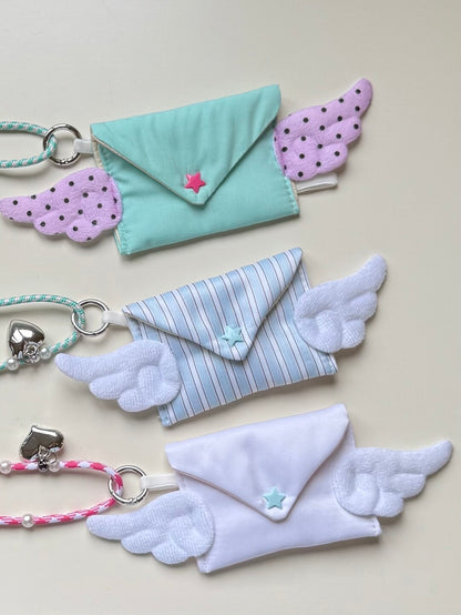 Sweet Angel Macaron Lanyard Card Pouch