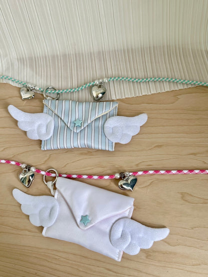 Sweet Angel Macaron Lanyard Card Pouch