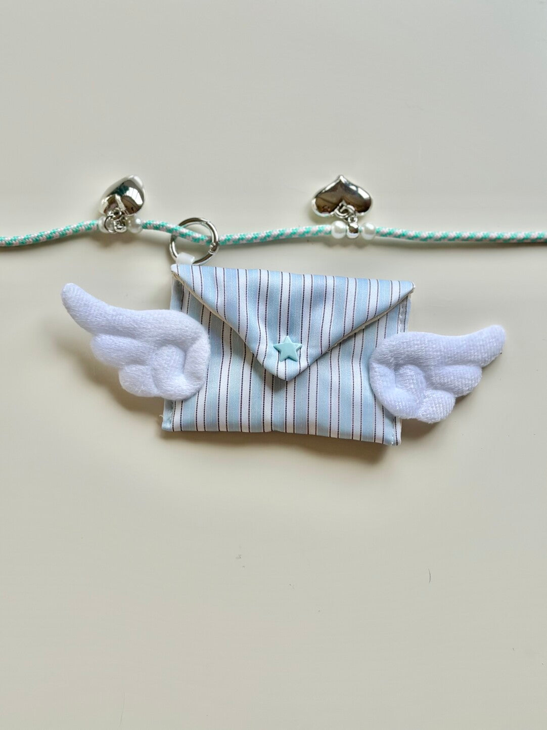 Sweet Angel Macaron Lanyard Card Pouch