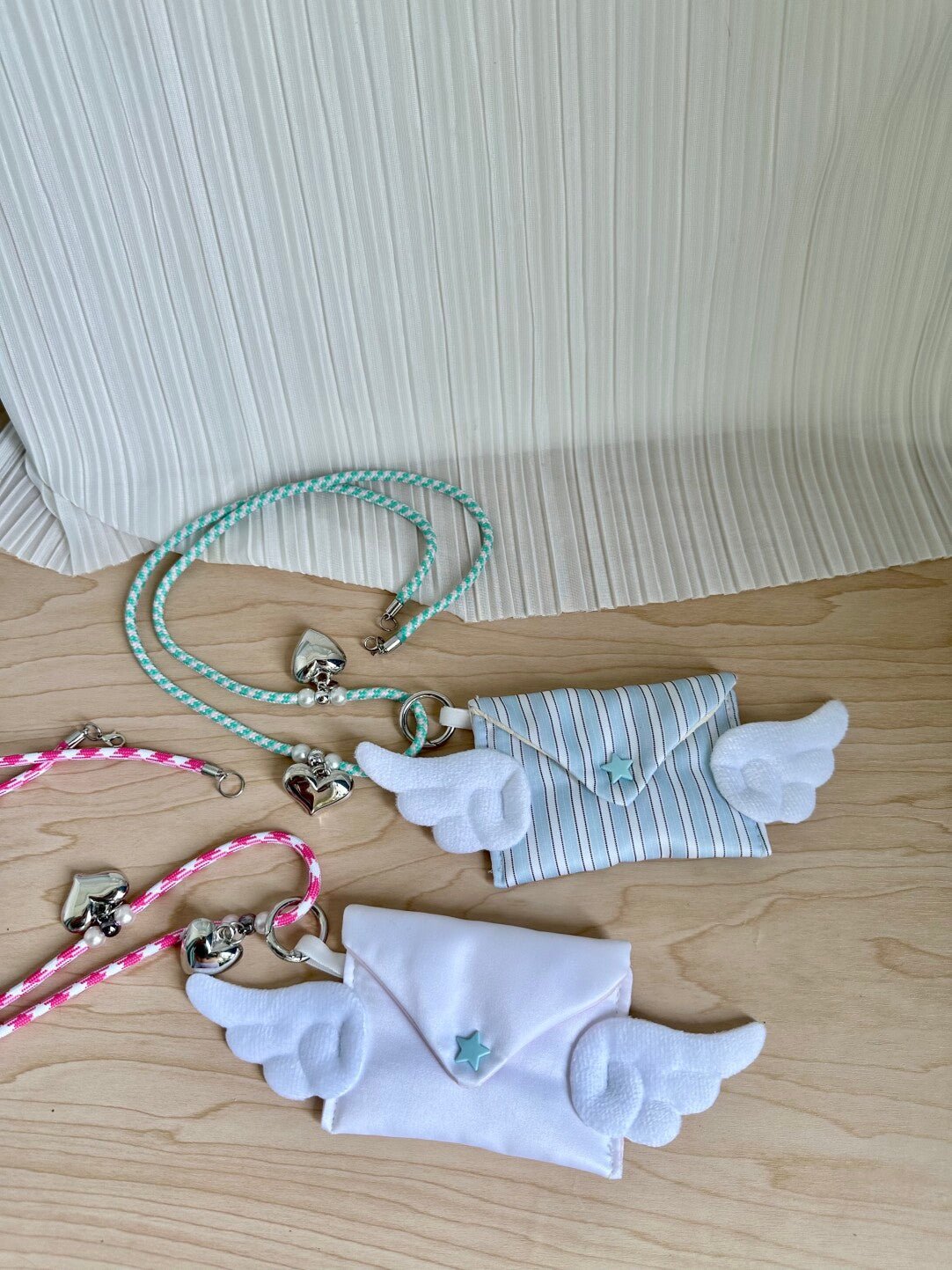 Sweet Angel Macaron Lanyard Card Pouch