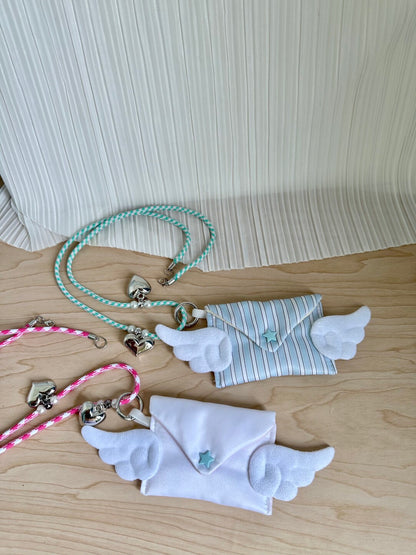 Sweet Angel Macaron Lanyard Card Pouch