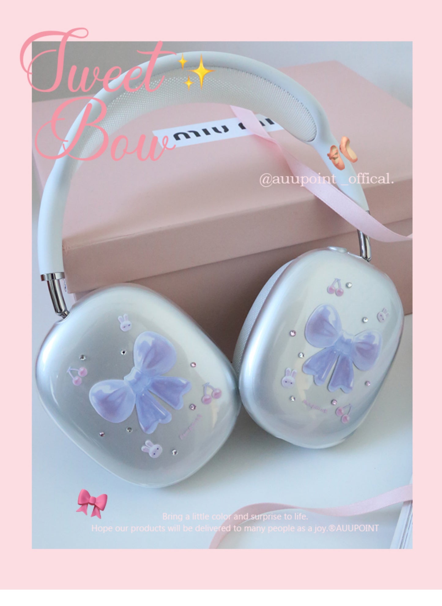 Sweet Bow Printed AirPods Max Cover