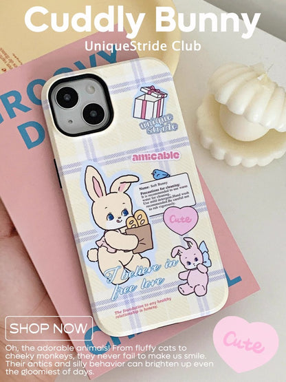 Sweet Bunny Printed Double Layer Phone Case