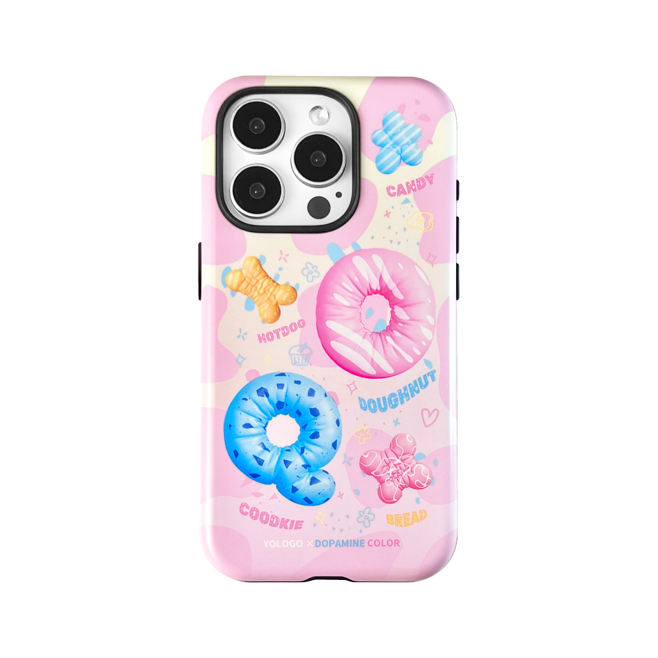 Sweet Donut Printed Double Layer Phone Case