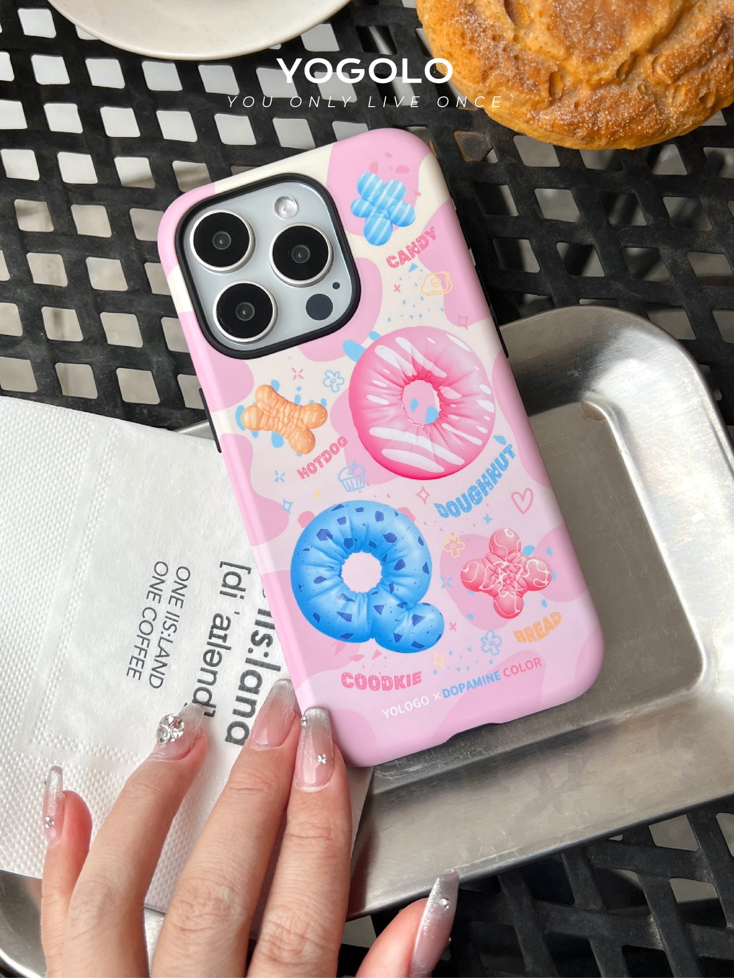 Sweet Donut Printed Double Layer Phone Case