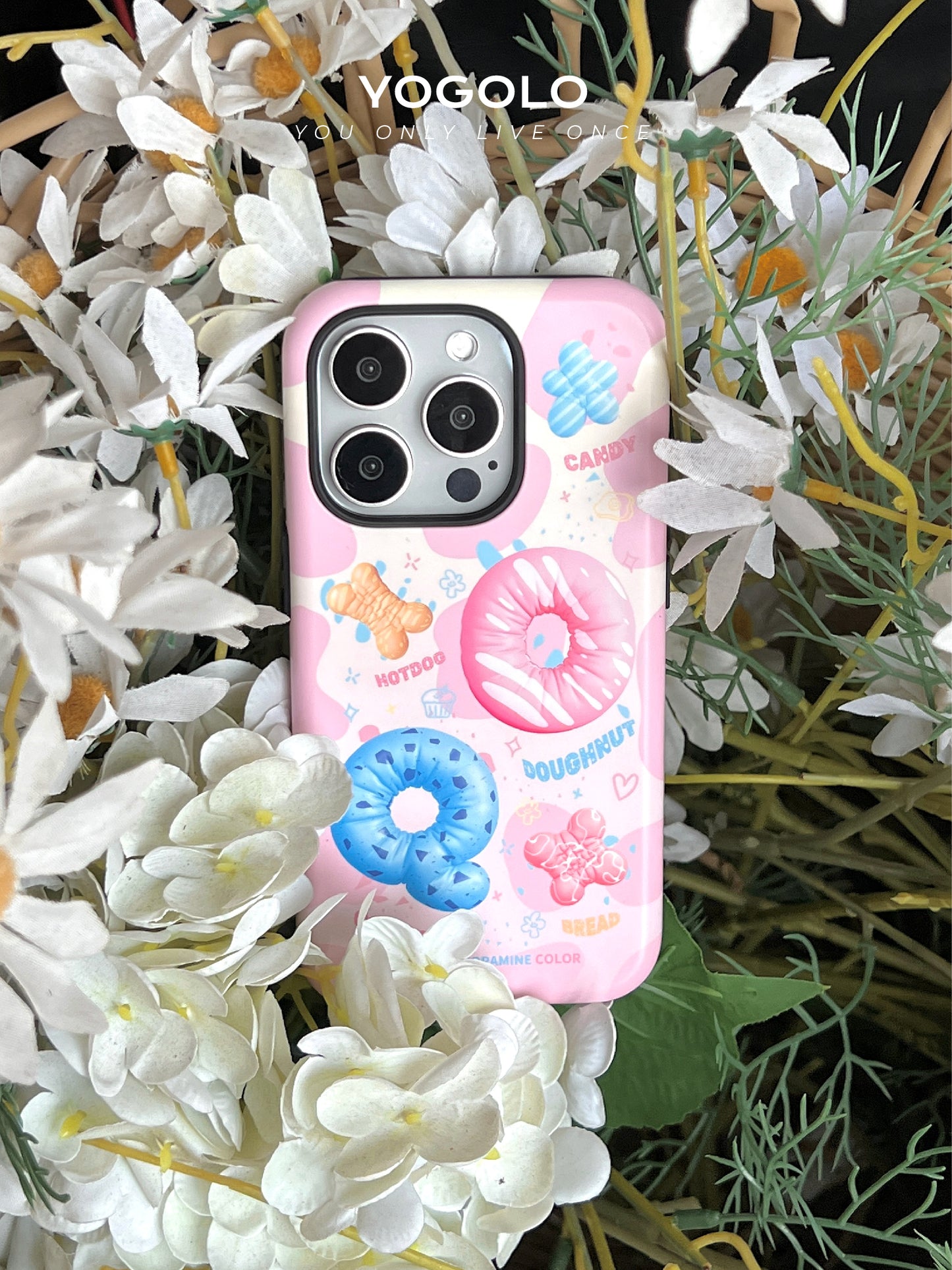 Sweet Donut Printed Double Layer Phone Case
