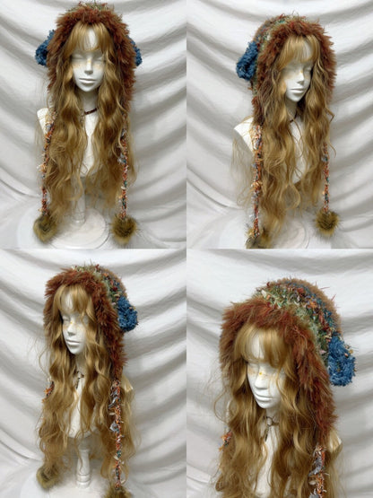 Sweet Animal Ear Pom-Pom Crochet Hat